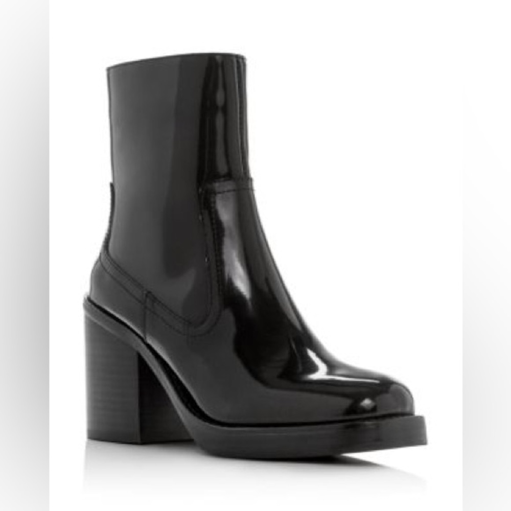 Jeffrey Campbell Maxen Square Toe Patent Black Size 6.5